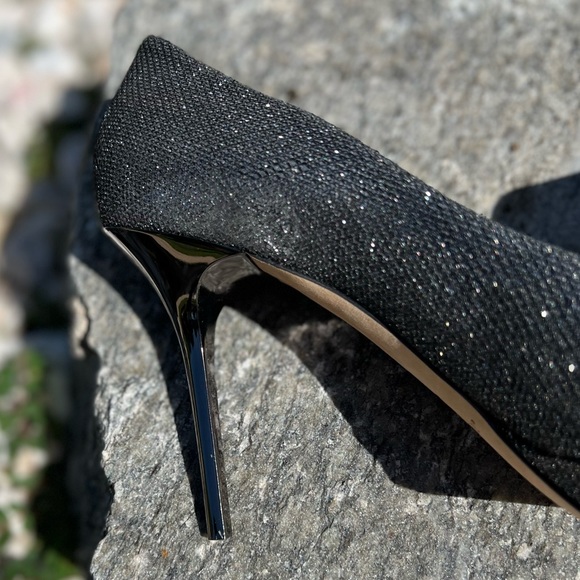 Jimmy Choo | Authenticated | Metallic Peep Toe Sparkle Heels 38.5 - Picture 11 of 17